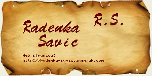 Radenka Savić vizit kartica